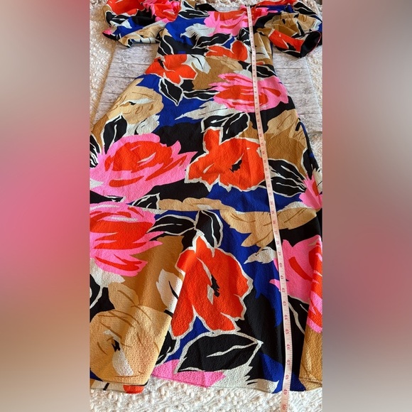 NEW w/Tags TED BAKER Harpia Floral Midi Dress with Zipper Closure US Size 4 - Picture 13 of 13